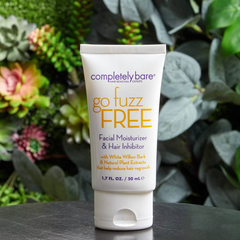 Completely Bare Go Fuzz Free Facial Moisturizer & Hair Inhibitor - 1.7 fl oz: Vegan, Unscented, Ethyl Alcohol-Free