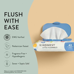 The Honest Company Plant-Based Baby Wipe - Little Flushable Wipes