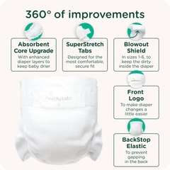 HealthyBaby Organic Cotton Enhanced Chlorine Free Disposable Diaper