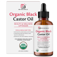 Pure Castor Oil Pack Kit, Organic Castor Oil Cold Pressed Glass Bottle Adjustable Reusable Cotton Castor Oil Wrap for Detox Wellness, M3