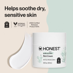 The Honest Company Sensitive Rich Cream - Fragrance Free - 4 fl oz