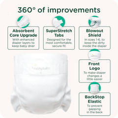 HealthyBaby Organic Cotton Enhanced Chlorine Free Disposable Diaper