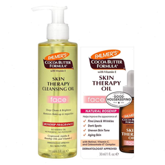 Palmer's Skin Therapy Face Oil + Facial Cleanser Oil Rosehip Fragrance Skin Care Set - 7.5oz