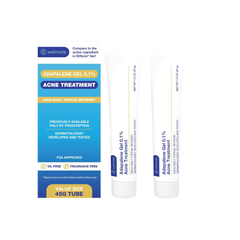 WELMATE Adapalene Gel 0.1% - Acne Treatment, Daily Topical Skincare, Pimple & Acne Cream, Oil & Fragrance Free, Dermatologist Tested 1.6oz 2 PACK