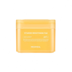 MEDIHEAL Vitamide Brightening Toner Pads - 100ct: Niacinamide-Infused Facial Cleansing Wipes for All Skin Types