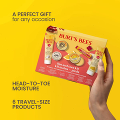 Burt's Bees Tips and Toes Kit - 6ct: Softening, Nourishing, Paraben-Free, Foot Lotion, Lemon & Coconut Scents