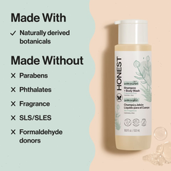 The Honest Company Sensitive Shampoo + Body Wash - Fragrance Free - 18 fl oz