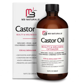 Pure Castor Oil Pack Kit, Organic Castor Oil Cold Pressed Glass Bottle Adjustable Reusable Cotton Castor Oil Wrap for Detox Wellness, M3