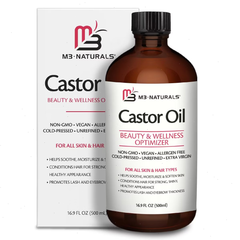 Pure Castor Oil Pack Kit, Organic Castor Oil Cold Pressed Glass Bottle Adjustable Reusable Cotton Castor Oil Wrap for Detox Wellness, M3