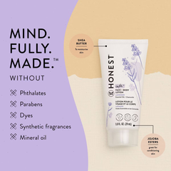The Honest Company Calm Face + Body Lotion - Travel Size - Lavender- 1 fl oz