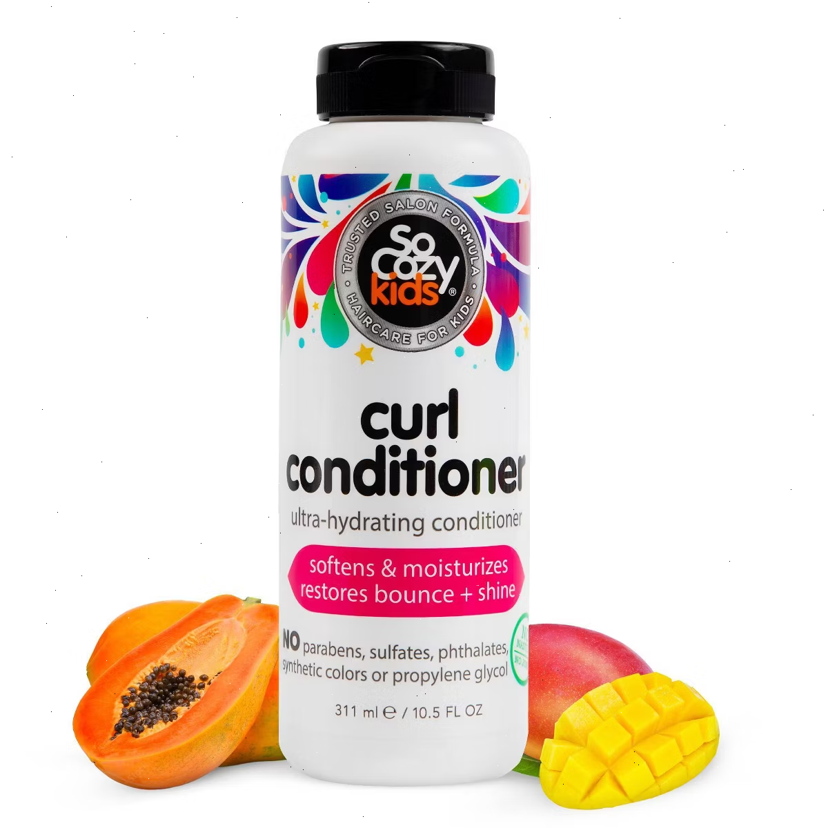 SoCozy Kids Ultra-Hydrating Curl Conditioner - 10.5 fl oz: Vanilla Scent, Paraben-Free, Sulfate-Free, Cream Formula