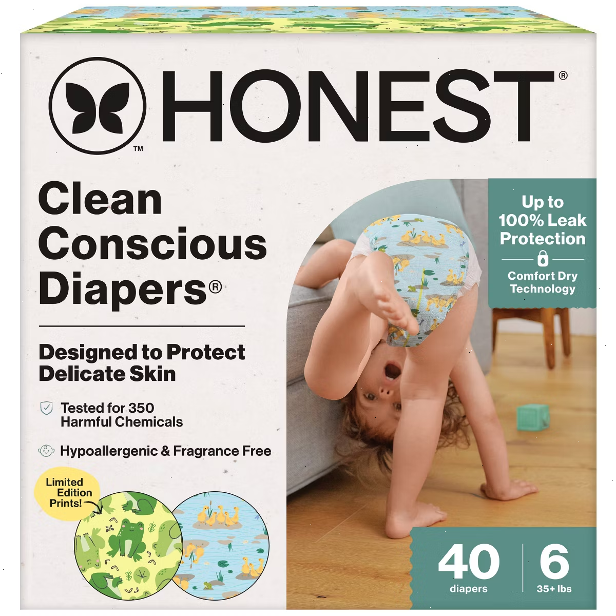 The Honest Company Clean Conscious Diapers UR Ribbiting & Waddle It Be