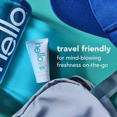 hello Antiplaque and Whitening Fluoride Free Travel Toothpaste - Natural Peppermint - 1oz