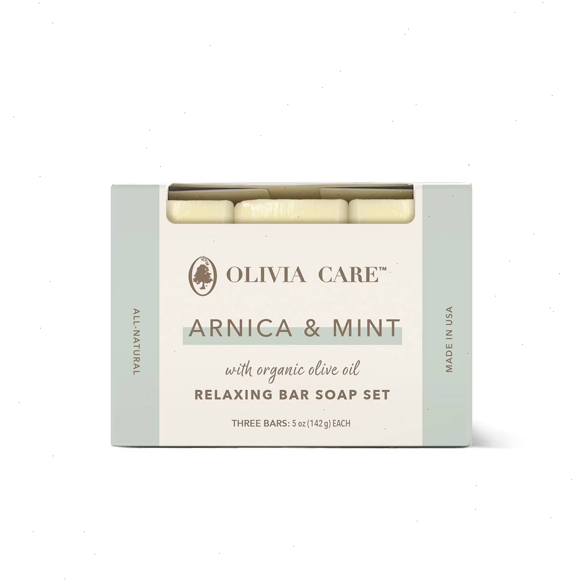 Olivia Care Arnica Mint Relaxing Bar Soap Set - 5oz/3ct