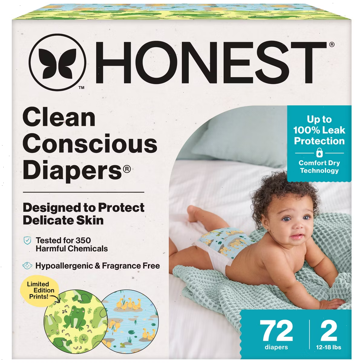 The Honest Company Clean Conscious Diapers UR Ribbiting & Waddle It Be