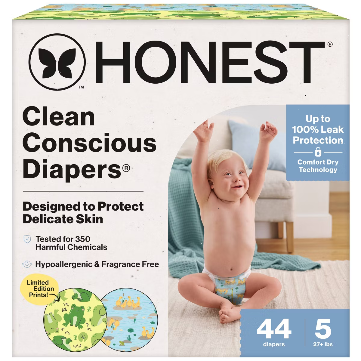 The Honest Company Clean Conscious Diapers UR Ribbiting & Waddle It Be