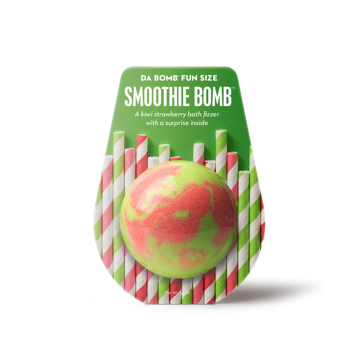 Da Bomb Bath Fizzers Kiwi Strawberry Smoothie Bath Bomb: 3.5oz Calming Paraben-SLS-Phthalate-Gluten-Free Soak