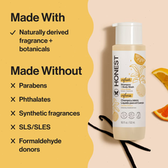 The Honest Company Refresh Shampoo + Body Wash - Citrus Vanilla - 18 fl oz: Dye-Free, Paraben-Free, Daily Use