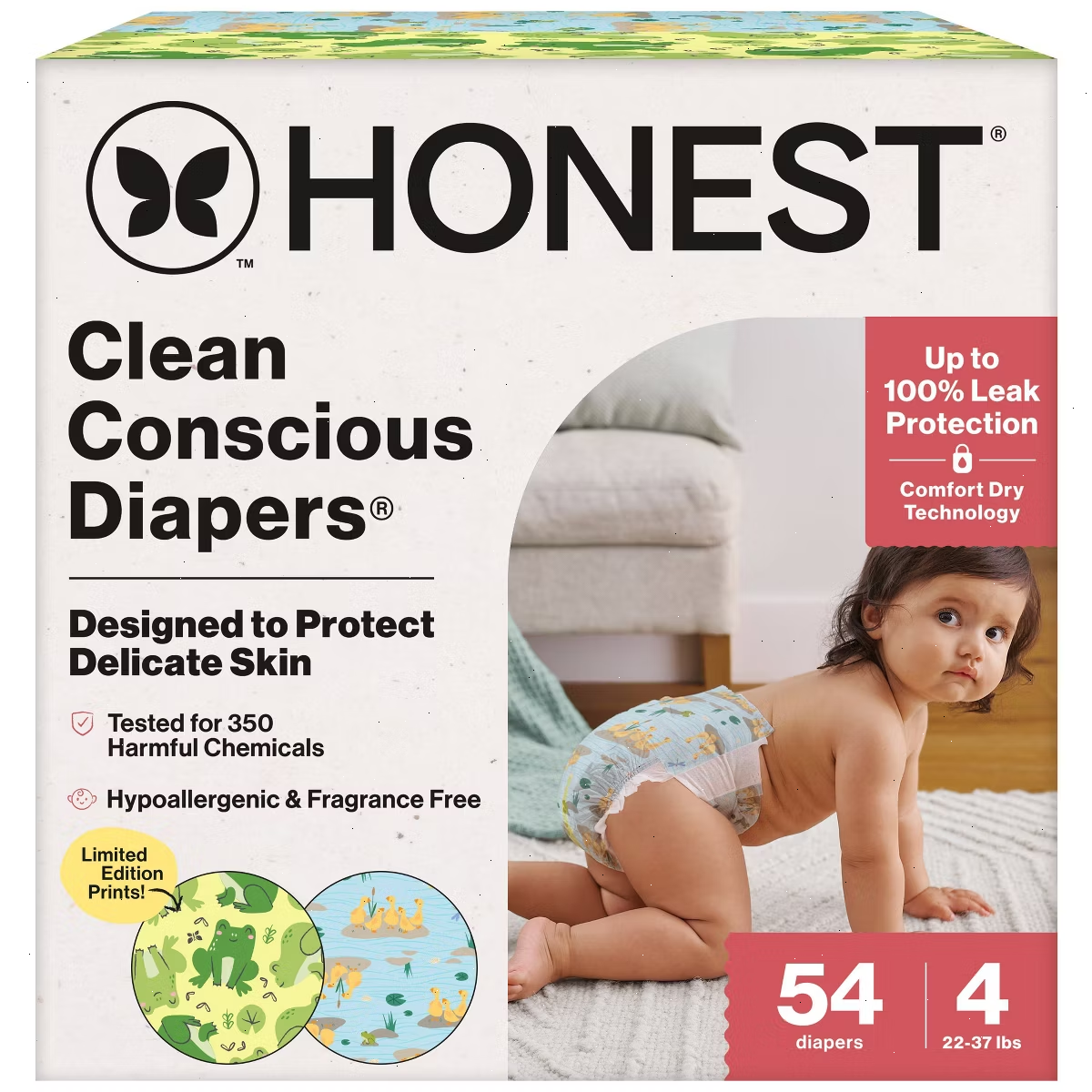 The Honest Company Clean Conscious Diapers UR Ribbiting & Waddle It Be