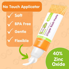 Boogie No Touch Maximum Strength Diaper Rash Cream with Spatula Applicator in Tube - 4oz