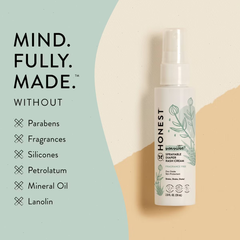The Honest Company Sensitive Sprayable Fragrance Free Diaper Rash Cream - 2 fl oz: Zinc Oxide Treatment, No Parabens