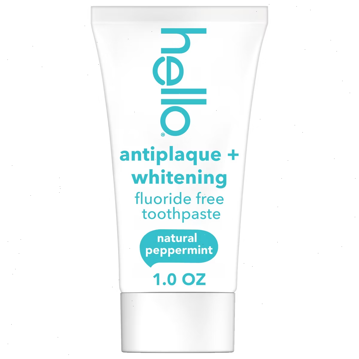 hello Antiplaque and Whitening Fluoride Free Travel Toothpaste - Natural Peppermint - 1oz