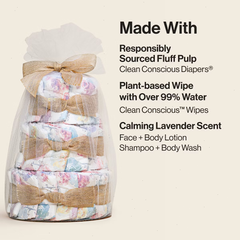 The Honest Company Clean Conscious Diaper Cake - Rose Blossom - 39ct
