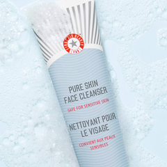 FIRST AID BEAUTY Women's Sensitive Skin Starter Kit: Cleanse, Exfoliate & Hydrate Essentials - 3pc Set, Face Skincare