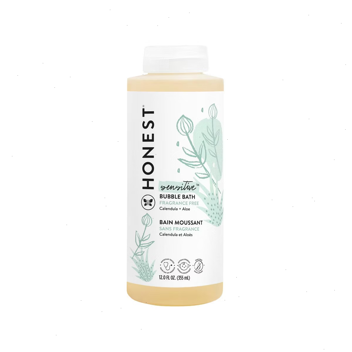 The Honest Company Sensitive Bubble Bath Fragrance Free - 12 fl oz
