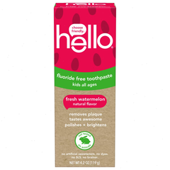 hello Kids' Fluoride Free Toothpaste - Watermelon - 4.2oz: Vegan, Gluten-Free, Aluminum-Free, Hydrated Silica Paste