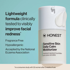 Honest Beauty Sensitive Skin Daily Calm Moisturizer with Hyaluronic Acid and Allantoin - 1.7 fl oz