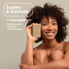 Esponjabon Oatmeal Soap Sponge - Soothe & Exfoliate 2-in-1 Soap Sponge - 4.2oz