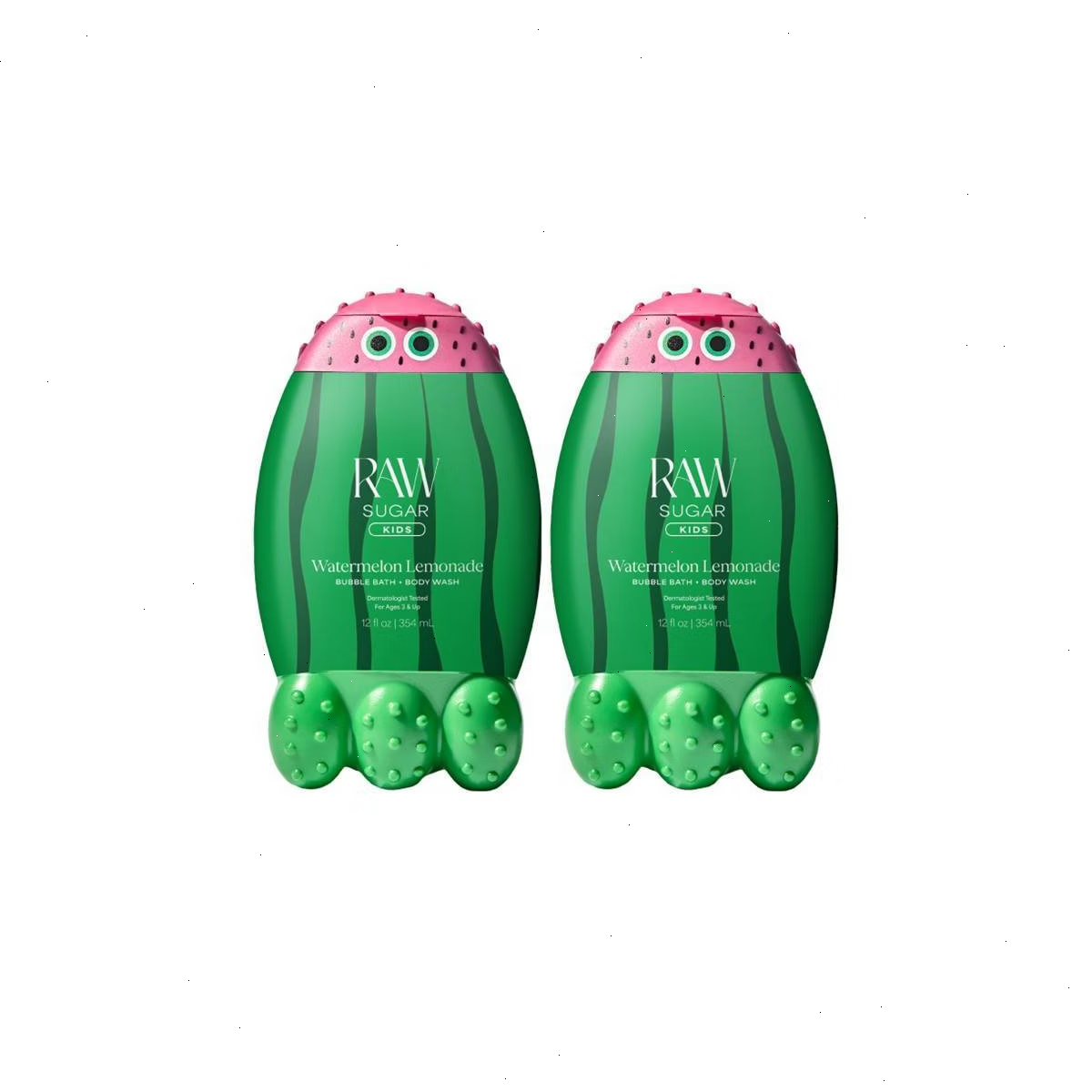 Raw Sugar Kids' Bubble Bath + Body Wash - Watermelon Lemonade - 12 fl oz