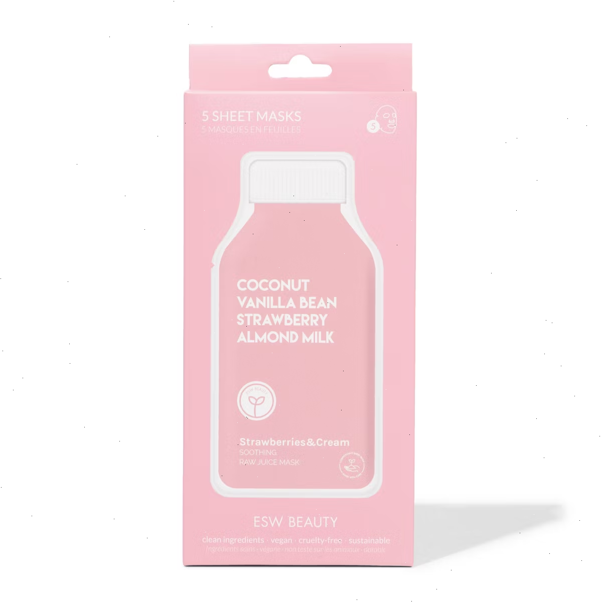 ESW Beauty Strawberries & Cream Soothing Raw Juice Mask - 5ct/4.25oz